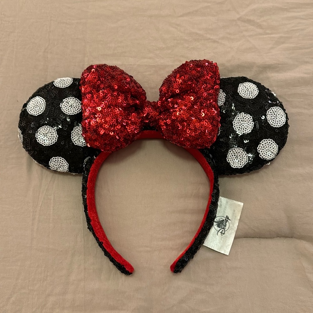 Disney Parks Minnie Mouse Sparkle Ears Headband